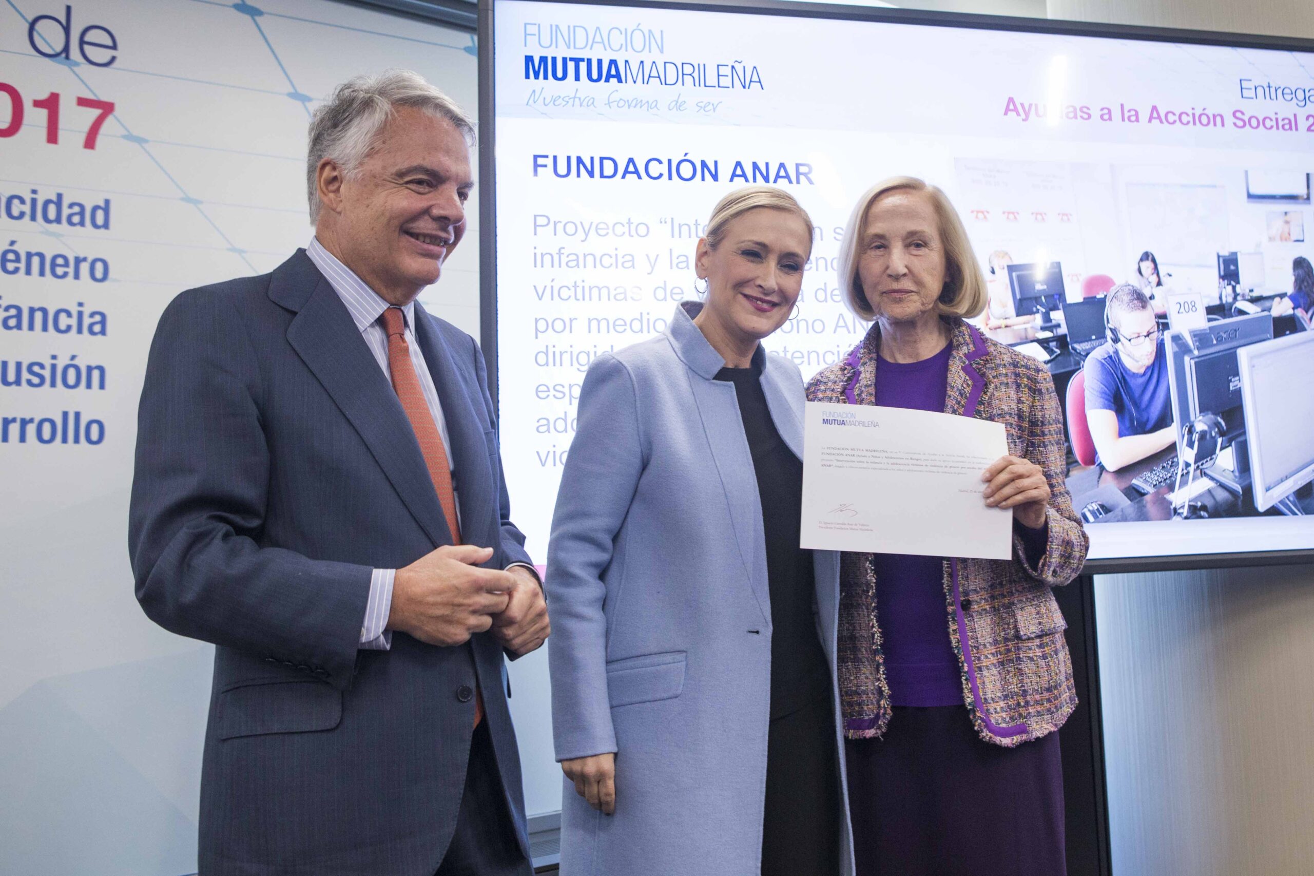 ANAR beneficiaria en la V Convocatoria Anual de Ayudas a Proyectos de Acción Social de la Fundación Mutua Madrileña