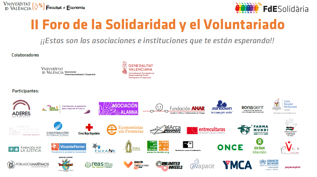Fundación ANAR participa en el II Foro de la Solidaridad y Voluntariado de la Universitat de València