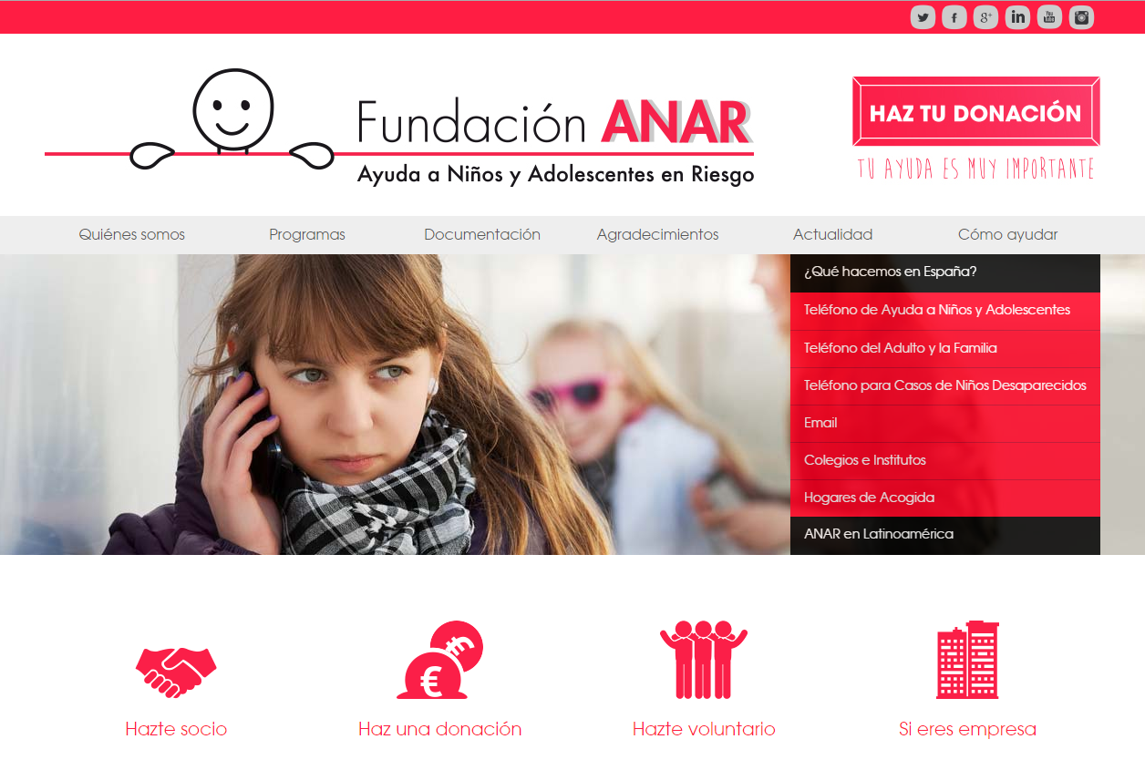 Nueva web de ANAR
