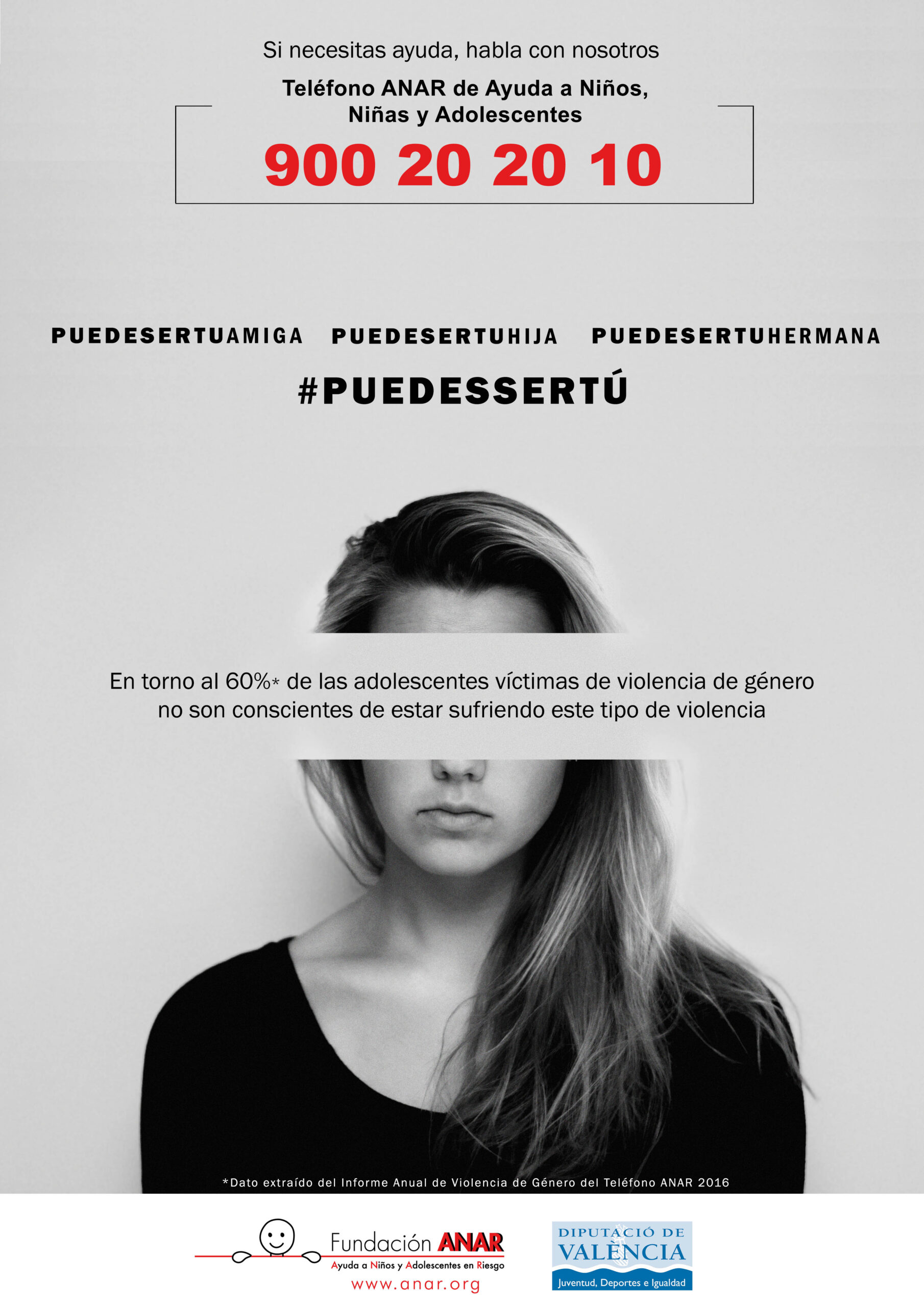 Fundación ANAR y la Diputació de València se unen para concienciar y prevenir la violencia de género en adolescentes
