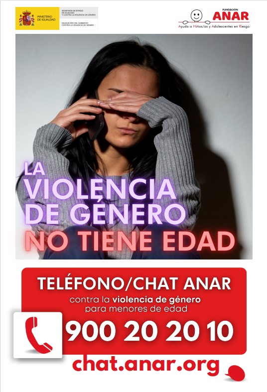 La Fundación ANAR pone en marcha la campaña informativa «La violencia de género no tiene edad»